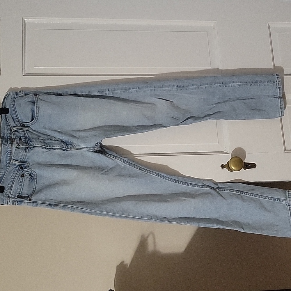 Levis 513 Mens Slim Fit Jeans W34 L32 99% Cotton 1% Elastane Light Blue Denim